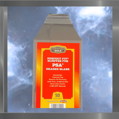 thumbnail image 2 of Cardboard Gold 200 Perfect Fit Cardboard Sleeves For PSA Slabs – Super Snug, Gold, Resealable 2 of 5