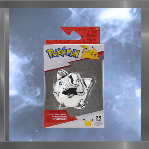 Pokemon 25th Anniversary Select Silver Battle Figure Jigglypuff