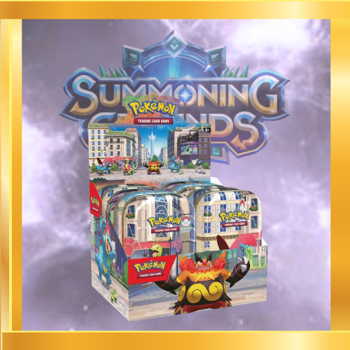 pokemon card tins for sale Lumiose City Mini Tin Display – Summoning Grounds