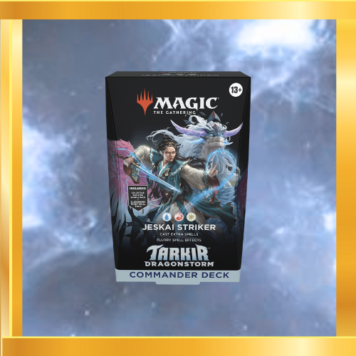 Magic: The Gathering Tarkir Dragonstorm Commander Deck - Jeskai Striker 100-Card MTG Set Mtg Booster Box Magic: The Gathering Tarkir Dragonstorm Commander Deck - Jeskai Striker 100-Card MTG Set Mtg Booster Box