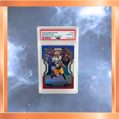 2020 Panini Prizm Jordan Love Red/White/Blue Prizm #363 PSA 10